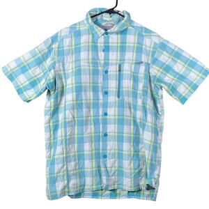 Columbia Mens Shirt Multi Plaid Omni-Shade Sun Protection Button Up Large